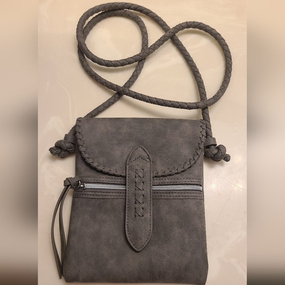 Gray Crossbody Bag